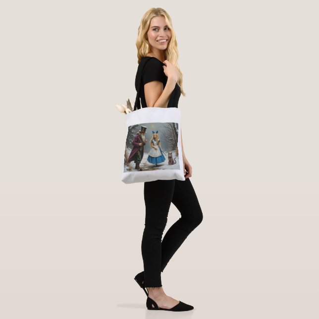 Hiver Alice épaule blanche sac fourre-tout (Sur le modèle)