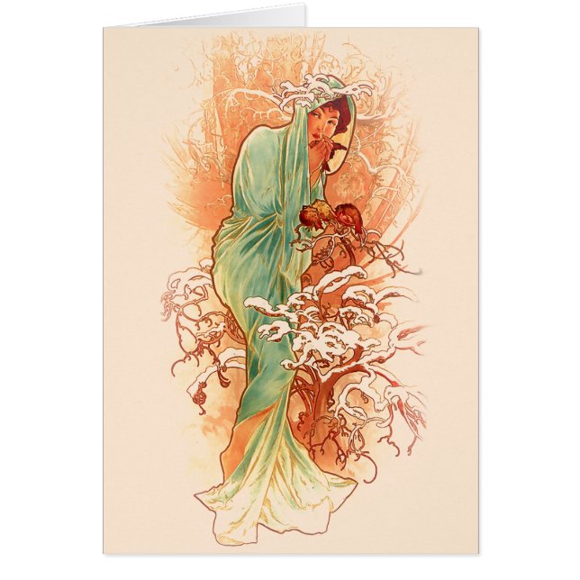 Hiver - Alphonse Mucha Art Nouveau (Devant)