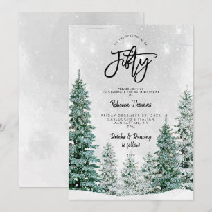 hiver arbres 50e anniversaire invitation