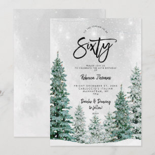 hiver arbres 60e anniversaire invitation