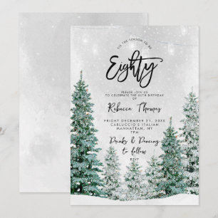 hiver arbres 80e anniversaire invitation