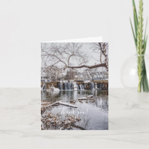 Hiver Au Carte de remerciements Du Barrage Finley