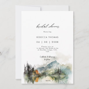 hiver automne forêt rustique nuptiale invitation