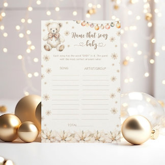 Hiver beal attente Baby shower Nom du jeu de chans