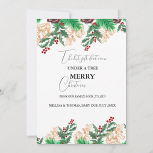 Hiver Bientôt être parents grossesse faire-part