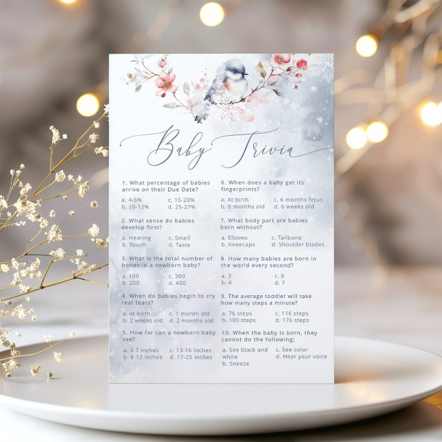 Hiver bleu poussiéreux calligraphie bébé trivia je (Créateur téléchargé)