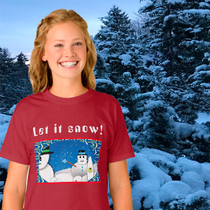 Hiver Blizzard Storm Snowman’s Delight T-Shirt