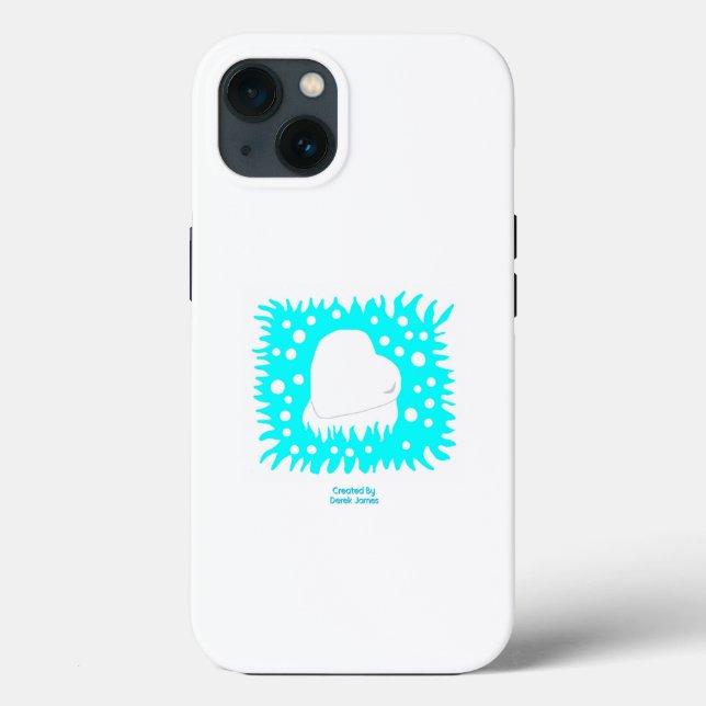 Hiver Coeur de neige Apple iPhone 13 Coque (Verso)