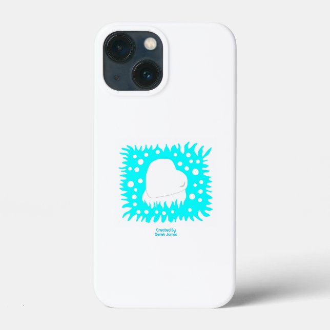 Hiver Coeur de neige Apple iPhone 13 Mini Coque (Verso)