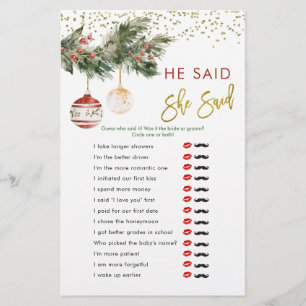 Hiver Deck les Halls Mariage Il dit qu'elle dit