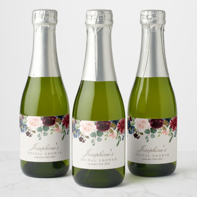 Hiver Elegance Mini Sparkling Vin Bottes Étiquette (Bouteilles)