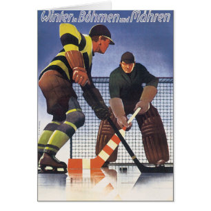 Hiver en Bohmen et affiche de Vintage voyage de