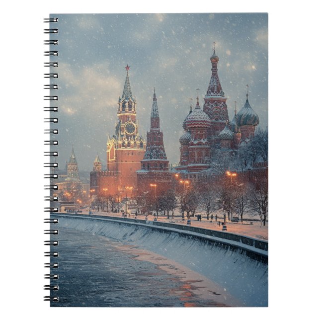 Hiver en Carnet Carré rouge - Édition Snowfall (Devant)
