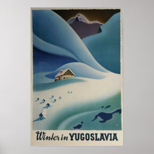 Hiver en Yougoslavie, poster ski