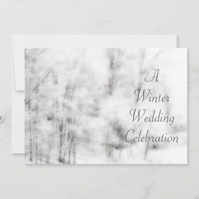 Hiver Enregistrer la date Invitation (Devant)