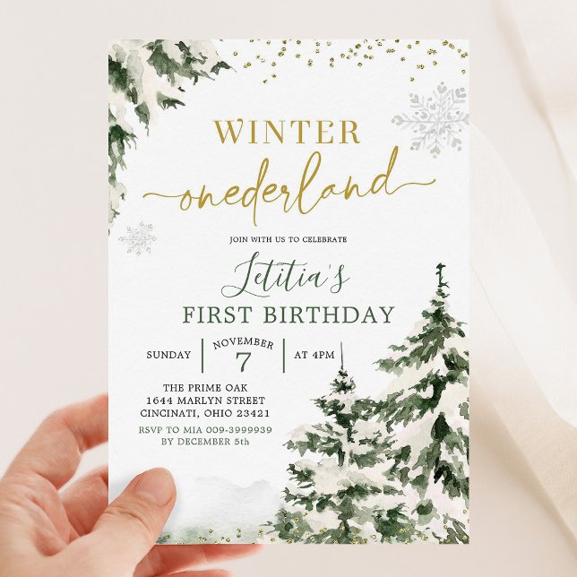 Hiver Forêt de l'Onederland Première Invitation d' (Créateur téléchargé)