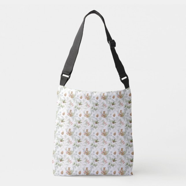 Hiver Fox Woodland Forest Cuisine Crossbody Sac (Devant)