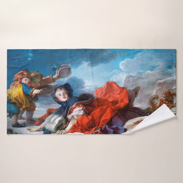 Hiver, Fragonard (Serviette de bain)