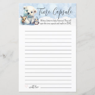 Hiver Froid Hors Baby shower Temps Capsule Jeu