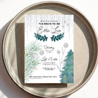 Hiver gelé - Argent - Invitation de douche nuptial