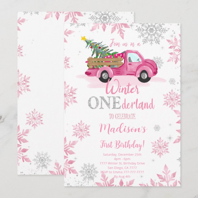 Hiver Invitation ONEderland (Devant / Derrière)