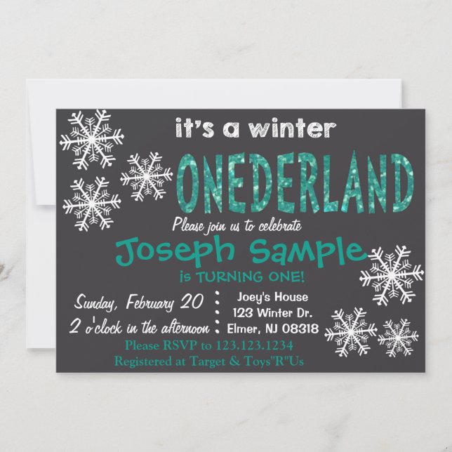 Hiver Invitation ONEderland. Tableau. (Devant)