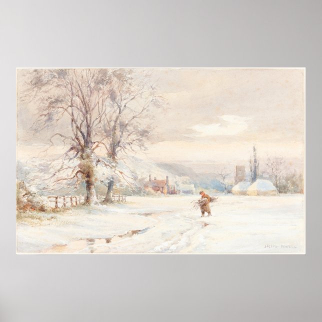 Hiver - Joseph Rubens Powell Poster des Beaux-Arts (Devant)