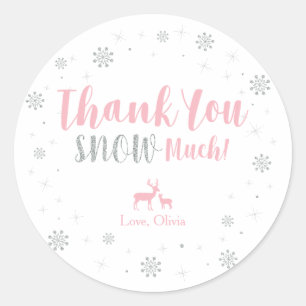 Hiver, Merci neige beaucoup autocollant