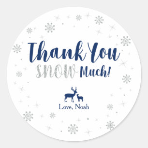 Hiver, Merci neige beaucoup autocollant
