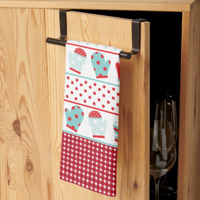 Hiver Mittens Microfibre Serviette de cuisine (Pliage en tiers)