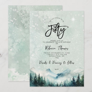 hiver montagne 50e anniversaire invitation