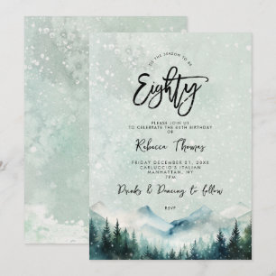 hiver montagne 80e anniversaire invitation