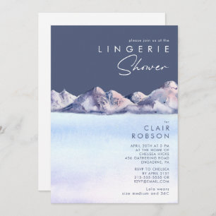 Hiver Montagne Soirée Lingerie Douche Invitation