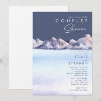 Hiver Mountain Soirée Couples Douche Invitation