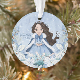 Hiver neigeux Noir Cheveux Princesse