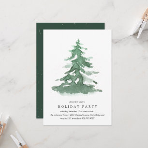 Hiver Noël Arbre Fête Invitation