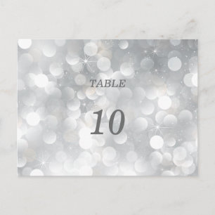 hiver Noël mariage Numéro de table Carte postale
