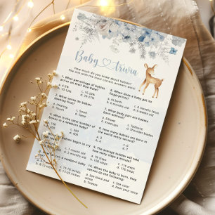 Hiver oh cerf bleu argent bébé trivia jeu
