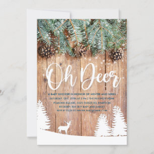 Hiver Oh Deer Baby shower Invitation