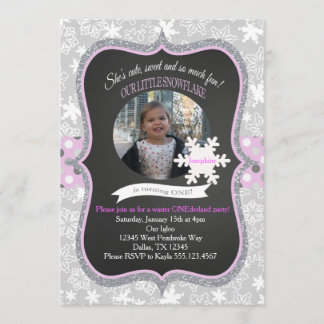 Hiver ONE derland 1er Birthday Invitation Girl
