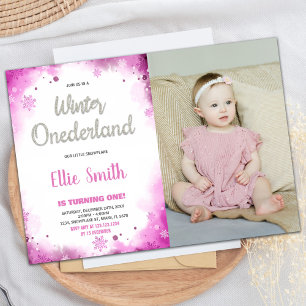 hiver onederland 1er anniversaire invitations w Ph