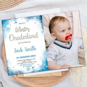 hiver onederland 1er anniversaire invitations w Ph