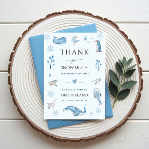 Hiver Onederland 1er Carte de remerciements d'anni