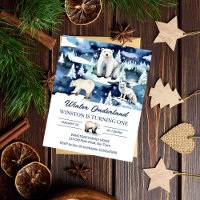 Hiver onederland animaux arctiques anniversaire in