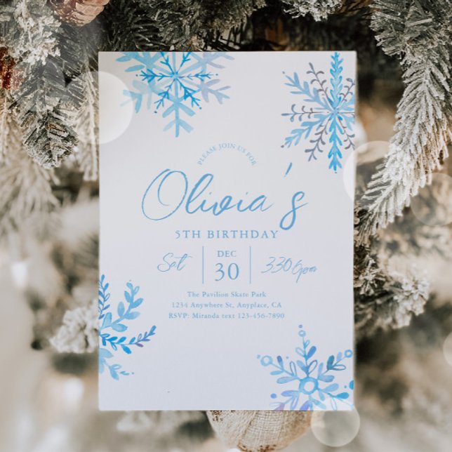Hiver Onederland Anniversaire Invitation (Créateur téléchargé)