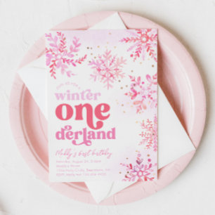 Hiver Onederland Anniversaire Invitation