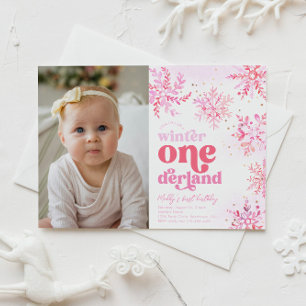 Hiver Onederland Anniversaire Invitation