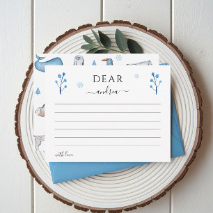 Hiver Onederland Arctic Animaux Carte de temps Cap