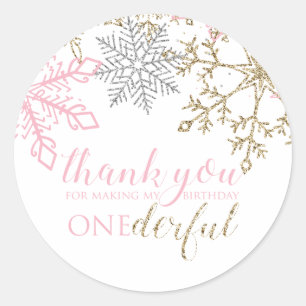 Hiver Onederland Favoriser Merci Sticker