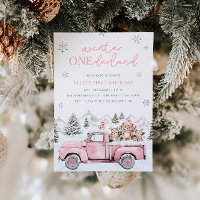 Hiver Onederland First Birthday Invitation